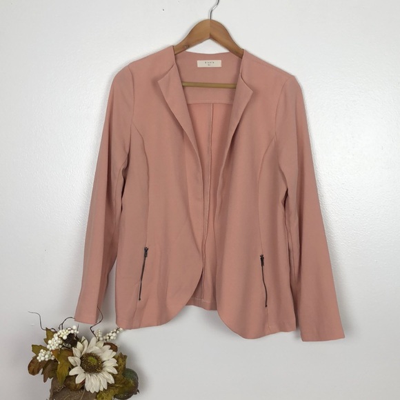 Elodie Jackets & Blazers - Women’s rose pink open front blazer size large
